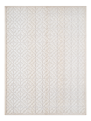 Kashmir White & Cream Hand-Knotted Rug 5'8" x 7'10" ED162 – top view