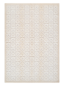 Kashmir Cream & White Hand-Knotted Rug 5'8" x 7'10" ED167 – top view