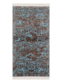 Heritage Turquoise & Brown Hand-Knotted Rug 2'7" x 4'10" ED171 – top view