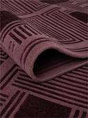 Kashmir Burgundy Hand-Knotted Runner 2'7" x 13'3" ED173 – rolled view