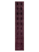Kashmir Burgundy Hand-Knotted Runner 2'7" x 13'3" ED173 – top view