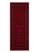 Yunser Red & Black Wool Machine-Made Rug 3'10" x 9'7" ED175 – top view