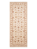 Ziegler Ushak Beige & Ecru Hand-Knotted Runner 4' x 10' ED177 – top view