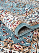 Bunyan Beige & Ecru Hand-Knotted Rug 3'11" x 5'10" ED180 – rolled view