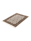 Bunyan Cream & Brown Hand-Knotted Rug 2'8" x 3'10" ED181 – close-up texture