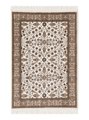 Bunyan Cream & Brown Hand-Knotted Rug 2'8" x 3'10" ED181 – top view