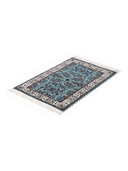 Bunyan Turquoise & Cream Hand-Knotted Rug 2' x 2'11" ED183 – close-up texture