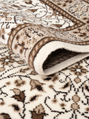 Bunyan Cream & Brown Hand-Knotted Rug 2'7" x 4'11" ED186 – rolled view