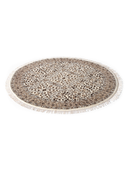 Bunyan Cream & Gray Hand-Knotted Rug 5'11" x 5'11" ED187 – close-up texture