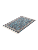 Bunyan Turquoise & Cream Hand-Knotted Rug 2'7" x 3'11" ED189 – close-up texture