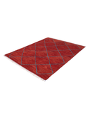 Modern Red & Blue Handwoven Kilim 5'9" x 7'8" ED19 – close-up texture