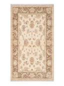 Yunser Cream & Beige Wool Machine-Made Rug 2'7" x 4'9" ED191 – top view