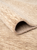 Yunser Beige & Brown Wool Machine-Made Rug 5'5" x 7'9" ED193 – rolled view