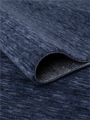 Natura Navy Wool Machine-Made Rug 6' x 9' ED197 – rolled view