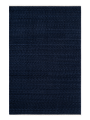 Natura Navy Wool Machine-Made Rug 6' x 9' ED197 – top view