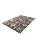 Yunser Charcoal & Cream Wool Machine-Made Rug 6'7" x 9'6" ED199 – close-up texture