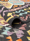 Anatolian Multicolor Handwoven Kilim 5'8" x 8'2" ED2 – rolled view