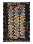 Anatolian Multicolor Handwoven Kilim 5'8" x 8'2" ED2 – top view