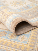 Yunser Cream & Gray Wool Machine-Made Rug 5'5" x 7'9" ED200 – rolled view
