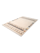 Yunser Cream & Black Wool Machine-Made Rug 6'7" x 9'6" ED201 – close-up texture