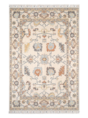 Yunser Cream & Gray Wool Machine-Made Rug 4'4" x 6'3" ED206 – top view