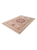 Yunser Beige & Red Wool Machine-Made Rug 6'7" x 9'6" ED210 – close-up texture