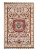 Yunser Beige & Red Wool Machine-Made Rug 6'7" x 9'6" ED210 – top view
