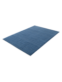 Yunser Blue Wool Machine-Made Rug 5'3" x 7'7" ED211 – close-up texture