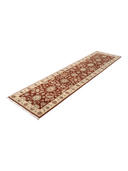 Ziegler Ushak Terracotta & Cream Hand-Knotted Runner 2'7" x 10'4" ED217 – close-up texture
