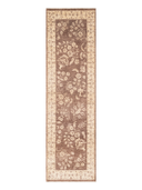 Ocean Ushak Brown & Beige Hand-Knotted Runner 2'6" x 8'4" ED220 – top view