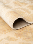 Natura Beige & Cream Wool Machine-Made Rug 2'7" x 6'6" ED221 – rolled view