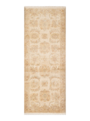 Natura Beige & Cream Wool Machine-Made Rug 2'7" x 6'6" ED221 – top view