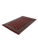 Jaldar Red & Gray Hand-Knotted Rug 5' x 11'7" ED223 – close-up texture