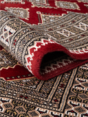 Jaldar Red & Gray Hand-Knotted Rug 5' x 11'7" ED223 – rolled view