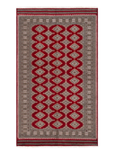 Jaldar Red & Gray Hand-Knotted Rug 5' x 11'7" ED223 – top view