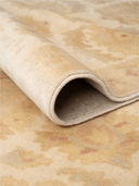 Natura Beige & Cream Wool Machine-Made Rug 2'7" x 6'6" ED226 – rolled view