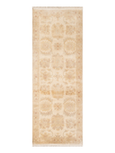 Natura Beige & Cream Wool Machine-Made Rug 2'7" x 6'6" ED226 – top view