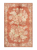 Karabakh Terracotta & Pink Hand-Knotted Rug 4'1" x 6'2" ED231 – top view