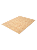 Ocean Ushak Beige & Cream Hand-Knotted Rug 4'11" x 6'3" ED232 – close-up texture