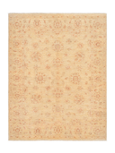 Ocean Ushak Beige & Cream Hand-Knotted Rug 4'11" x 6'3" ED232 – top view