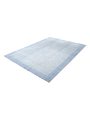 Bamboo Silk Blue & White Hand-Knotted Rug 6'8" x 9'8" ED245 – close-up texture