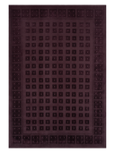 Kashmir Burgundy & Black Hand-Knotted Rug 6'8" x 9'10" ED254 – top view