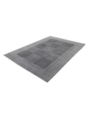 Kashmir Gray & Charcoal Hand-Knotted Rug 6'7" x 10' ED255 – close-up texture