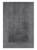 Kashmir Gray & Charcoal Hand-Knotted Rug 6'7" x 10' ED255 – top view