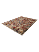 Ocean Ushak Red & Cream Hand-Knotted Rug 8'1" x 10'4" ED257 – close-up texture