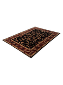 Ziegler Ushak Black & Burgundy Hand-Knotted Rug 5'8" x 7'11" ED263 – close-up texture