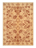 Ocean Ushak Beige & Terracotta Hand-Knotted Rug 5'9" x 7'10" ED264 – top view