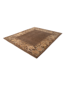 Karabakh Brown & Beige Hand-Knotted Rug 8' x 9'9" ED268 – close-up texture