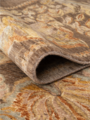 Karabakh Brown & Beige Hand-Knotted Rug 8' x 9'9" ED268 – rolled view