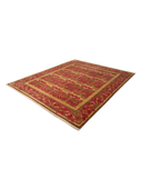 Ocean Ushak Red & Mustard Hand-Knotted Rug 7'9" x 9'6" ED269 – close-up texture